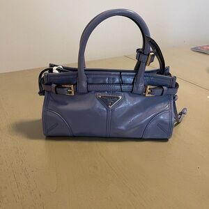 Prada Lavender-Blue Leather Bonnie mini Satchel with Top Handles